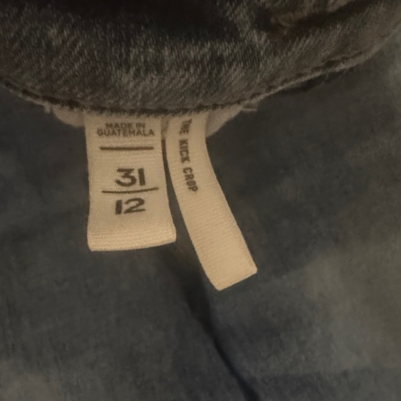 LOFT Mid-Blue Wide-Leg Jeans with Raw Hem - Picture 3 of 7